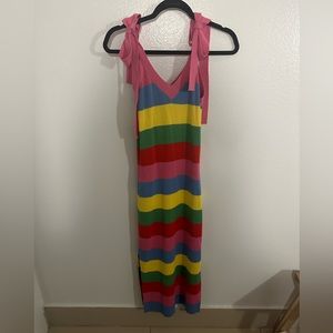 Super cute rainbow knit dress